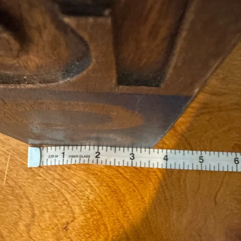 Pottery Barn Heavy Wood Buoy – 15” Navy & Dark Wood | EUC